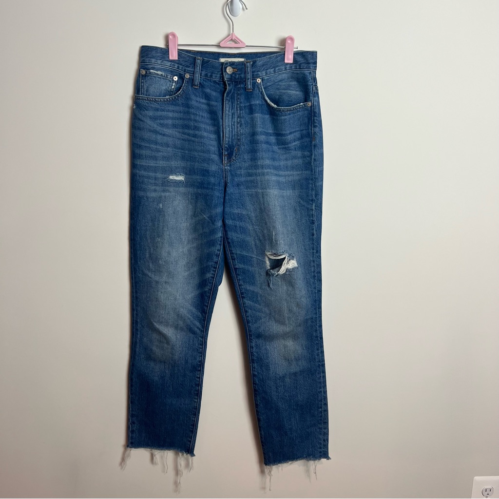 Madewell Rigid Skinny Distressed High Waist Denim Jeans Size 29 Women